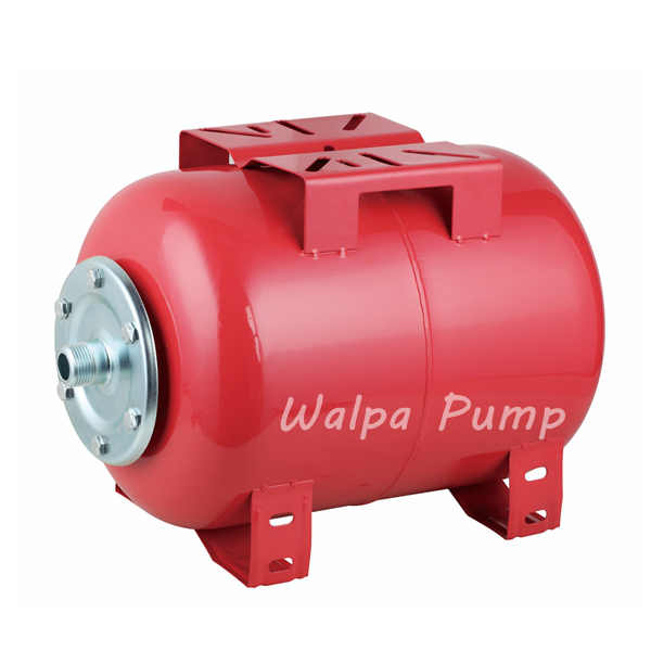 24L Horizontal Pressure Tank for Water Pump Red Color